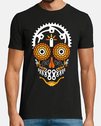 T-shirt teschio ciclista