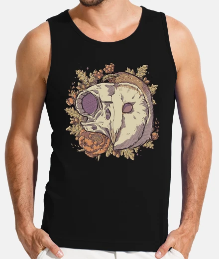 T-shirt teschio di barbagianni autunnale