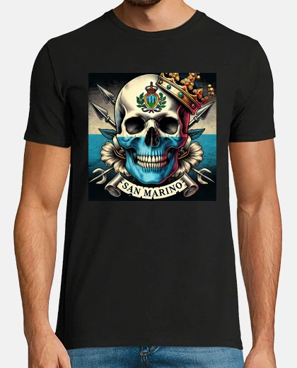T-shirt teschio di santa marina