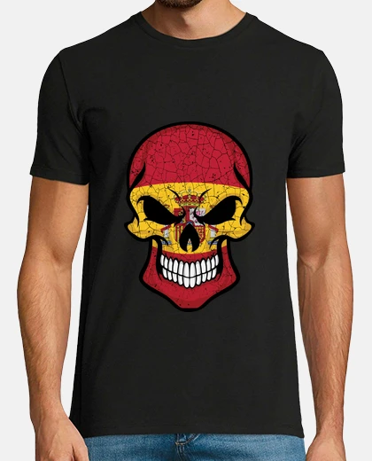 T-shirt teschio e ossa incrociate bandiera dell