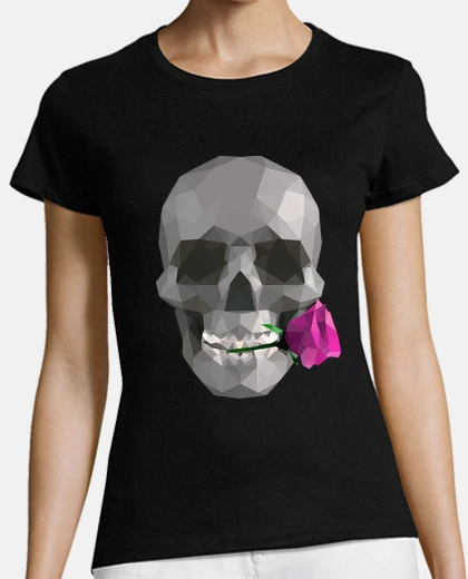 T-shirt teschio e rosa