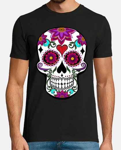 T-shirt Teschio floreale
