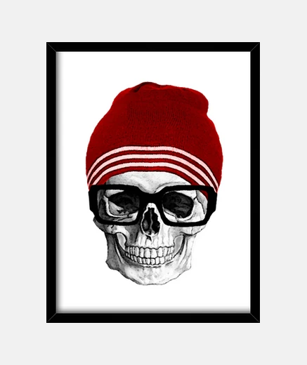 Quadro teschio hipster