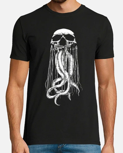 T-shirt teschio mostro con tentacoli tostadora - Main Image