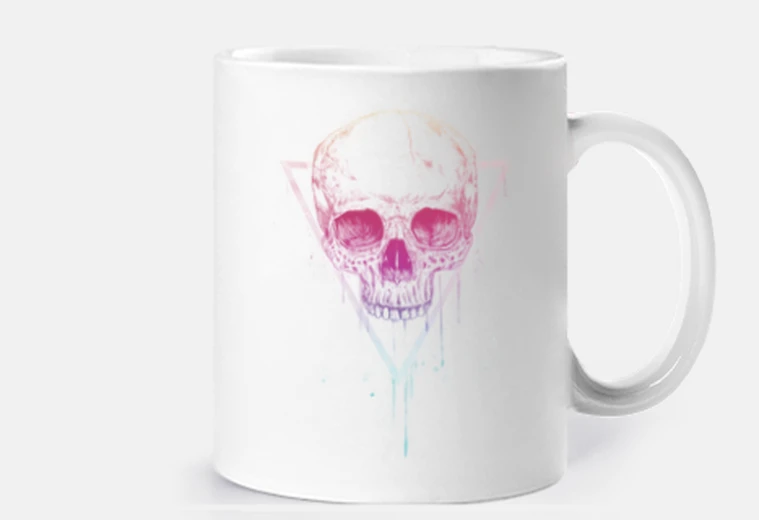 Tazza teschio nel triangolo