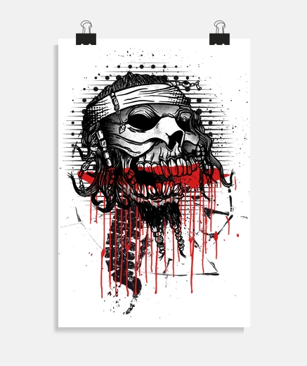 Poster teschio pi topo