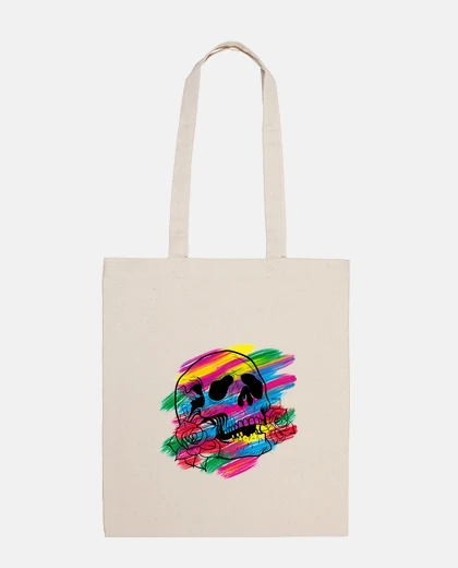 Borsa teschio pop art