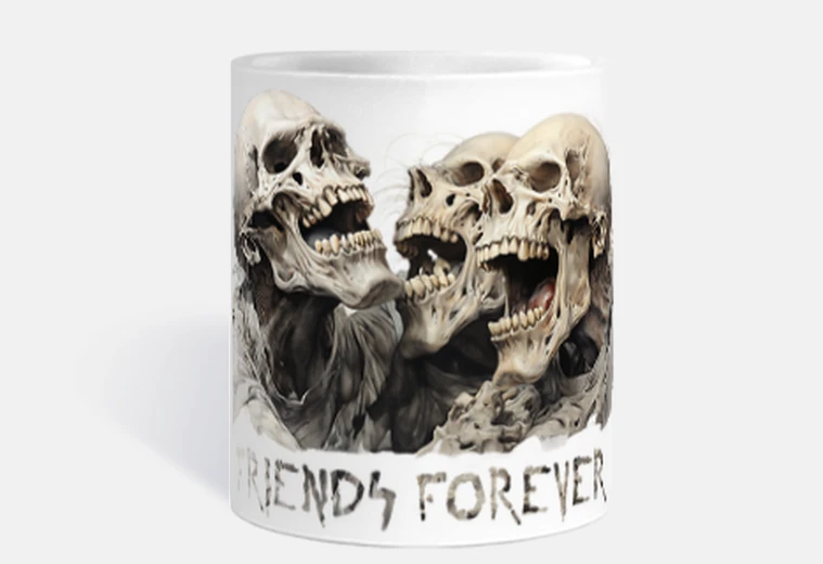 Tazza teschio s amici per