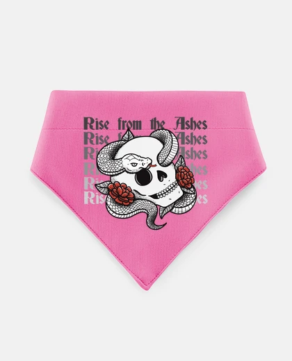 Mascotas teschio serpente rosa rossa metal pesante duro