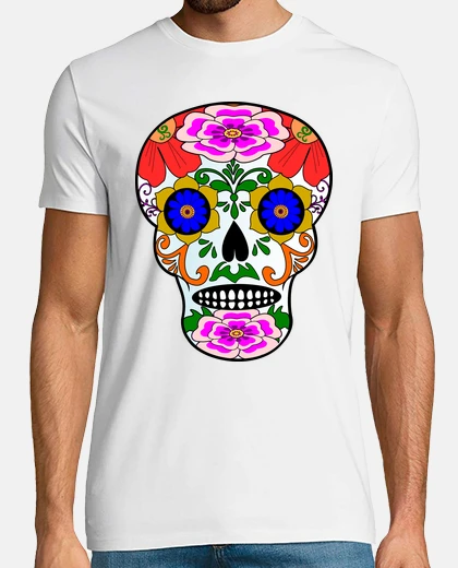 T-shirt teschio stile messicano
