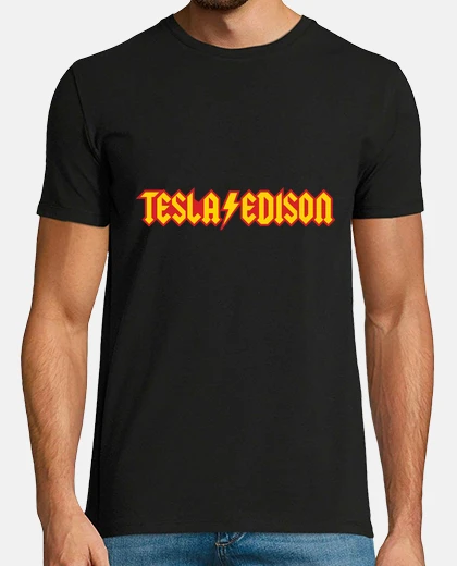 Tee-shirt tesla edison comme acdc
