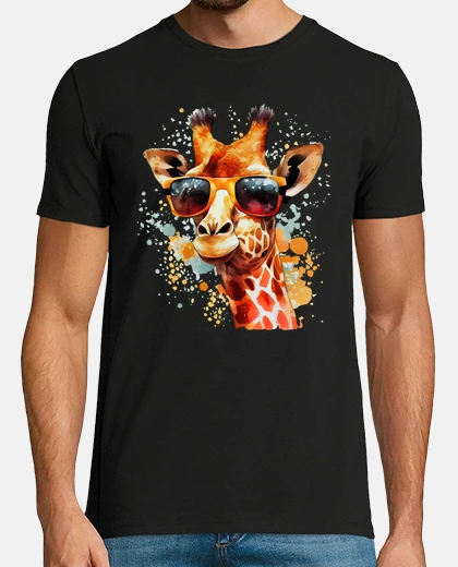 T-shirt testa di giraffa