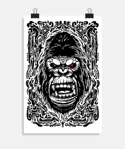 Poster testa di gorilla