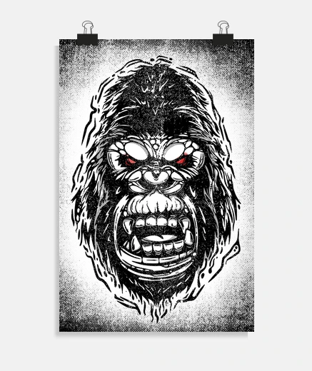 Poster testa di gorilla post er