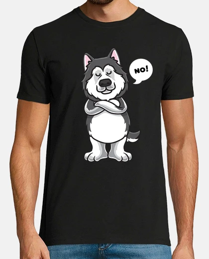 T-shirt testardo cane alaskan malamute diverten