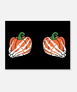 tetas de calabaza divertida idea de regalo de halloween mujeres