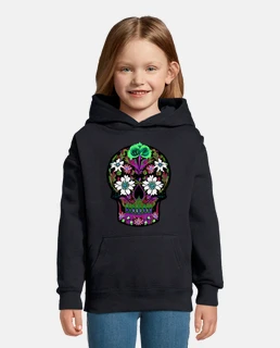 Tête de mort fleurs