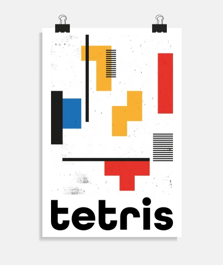 Póster Tetris Bauhaus