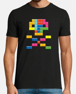 tetris skull gamer man