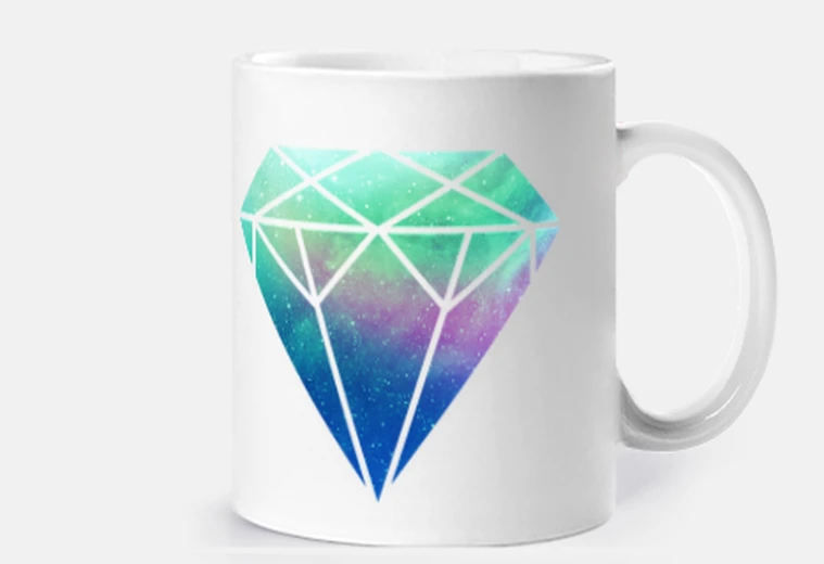 Mug texte personnalisé en diamant