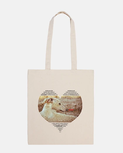 Bolsa TextoConCorazón-Bolsa de tela