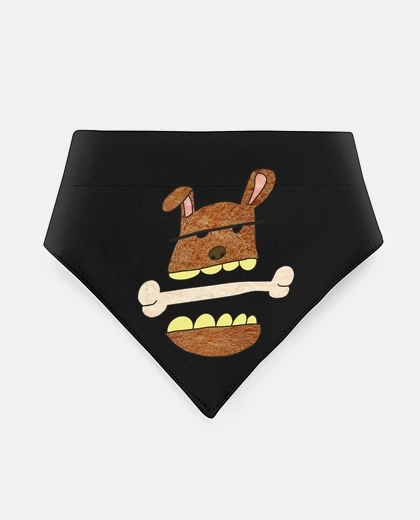 Mascotas that dog with bone bandana