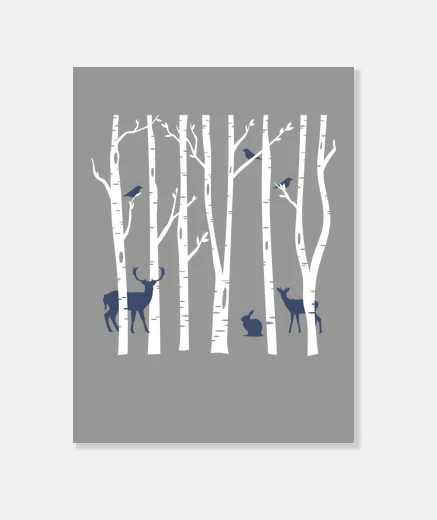 Wall the animated forest