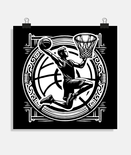 Poster The Art of Basketball in Black and Whit