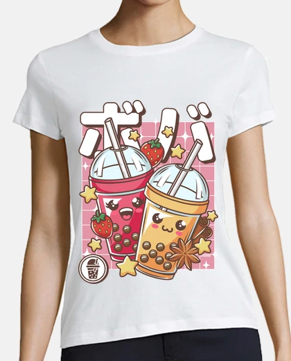 Tee-shirt Thé aux bulles Kawaii Retro