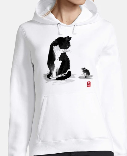 Hoodie the cat an the little mouse