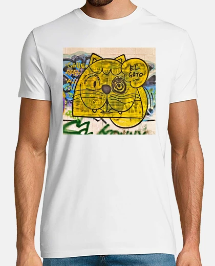 T-shirt the cat graffiti - t-shirt - t-shirt man