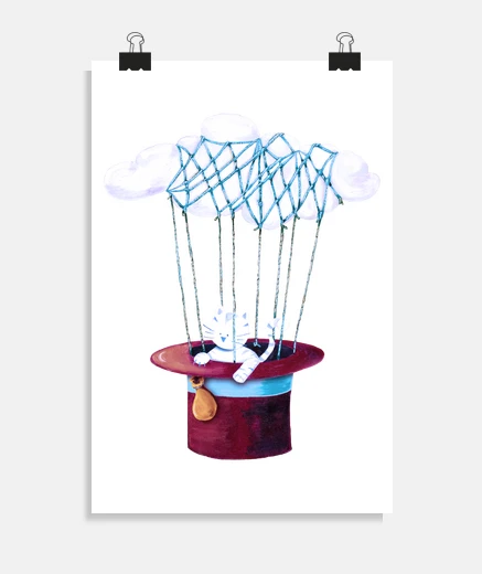 Poster the cat traveling in dreams