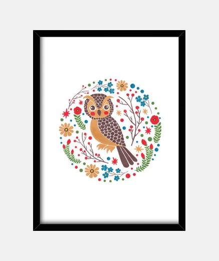 Framed The Classic Horned Owl