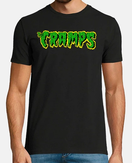 Camiseta The Cramps Logo leopardo - Borde amarillo