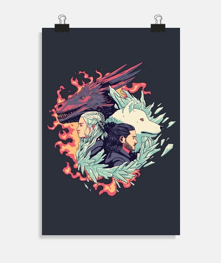 Poster the dragon and the wolf