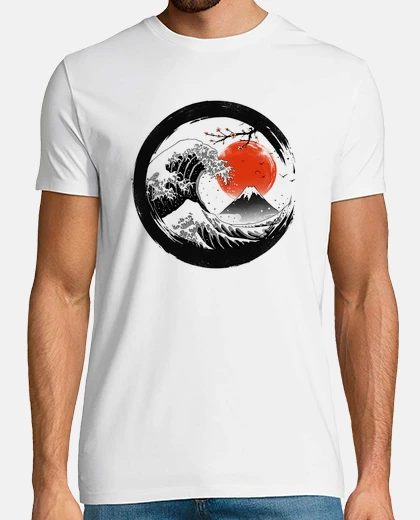T-shirt the great sumi wave shirt mens