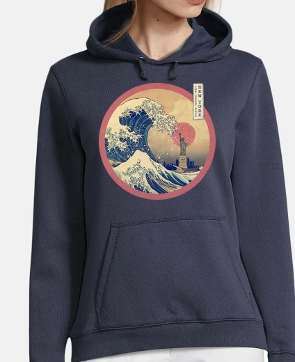 Hoodie the great wave - new york