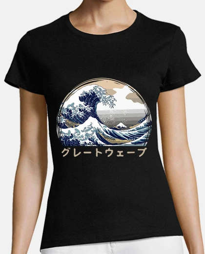 T-shirt the great wave kanagawa  japanese art