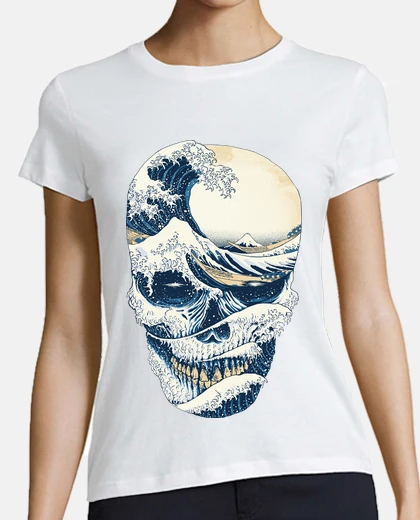 T-shirt the great wave off skull