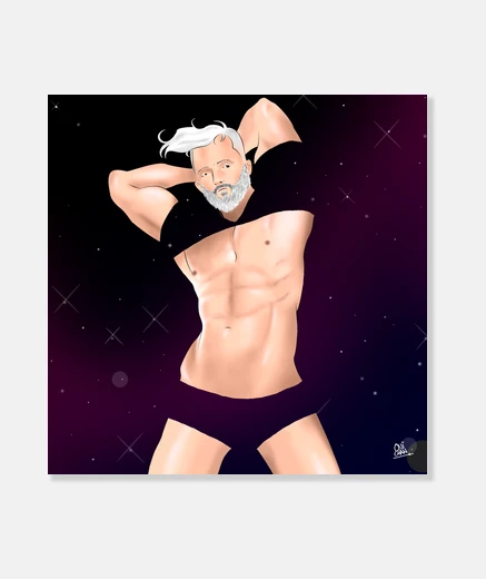 Wall the guy who takes off his t shirt canvas