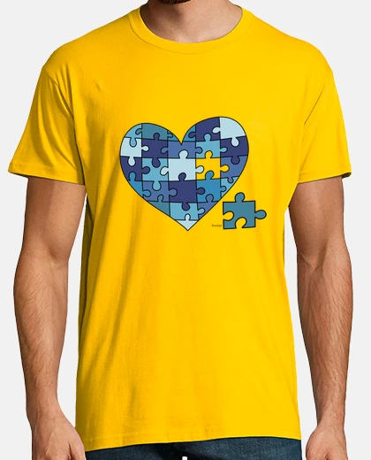 Tee-shirt thé puzzle coeur