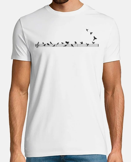 T-shirt the sound of silence black white