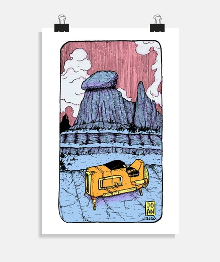 Poster the speeder with color