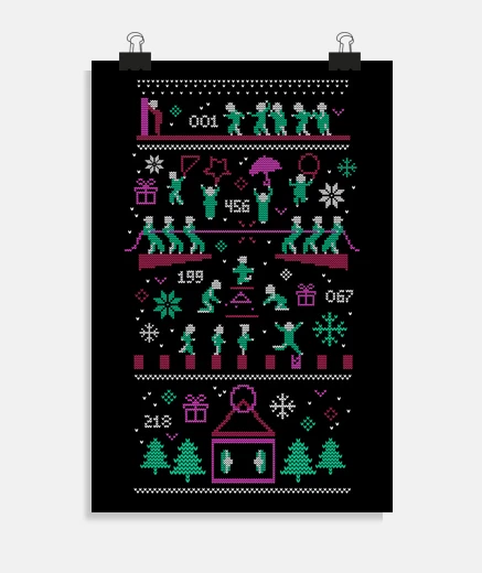 Poster the squid game christmas