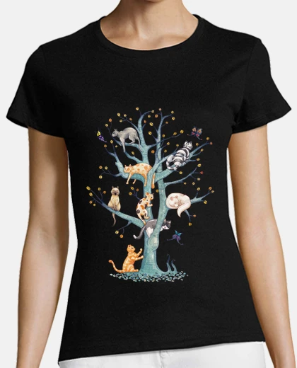 Playera The tree of cat life