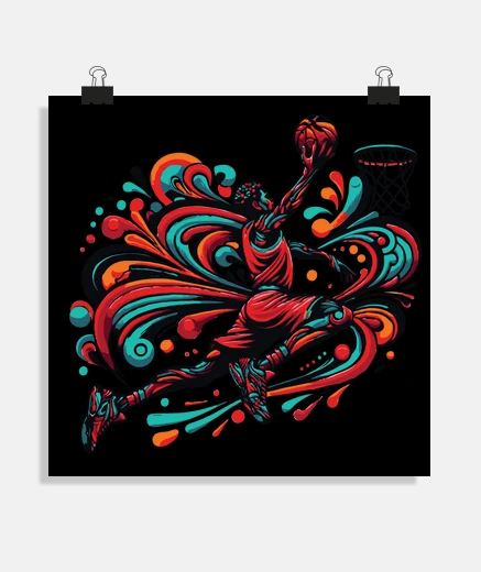 Poster The Vibrant Spirit of Basketball