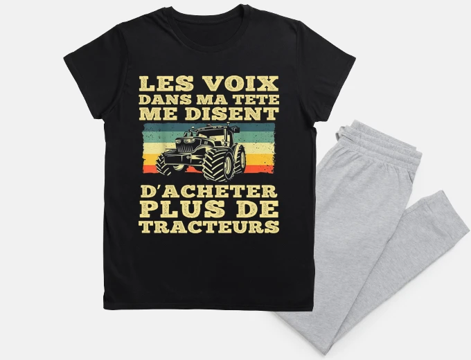 Pyjama the voices in my head tractor humor