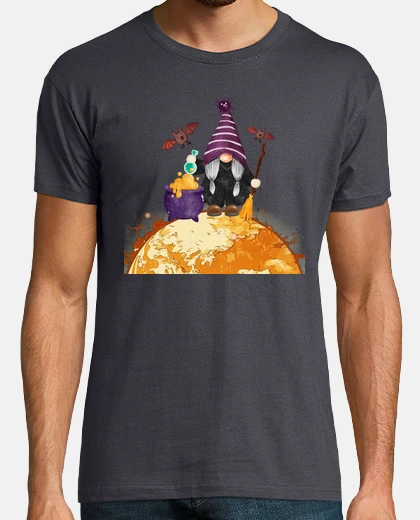 T-shirt the witch gnome and his magic- hallowee