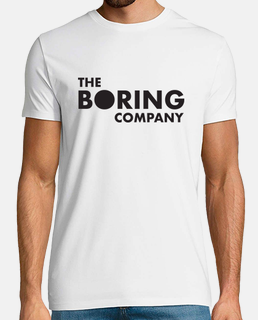 The Boring Company Hombre, manga corta, blanco, calidad extra