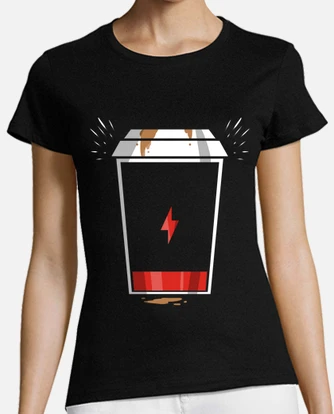 The coffee 2 go charges the batteries t shirt tostadora